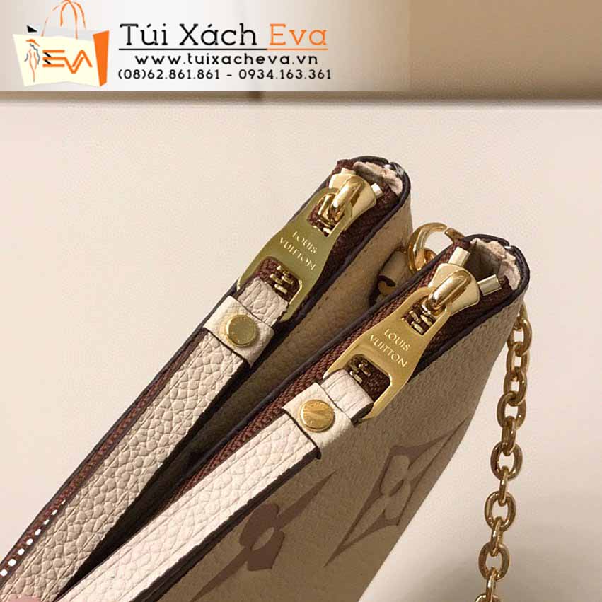 Túi Xách LV Double Zip Pochette Bag Siêu Cấp Màu Kem Đẹp M80084.